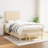 vidaXL Boxspringbett mit Matratze Creme 120x200 cm Stoff Produktbild-Vorschau 2