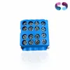 A product shot of a blue electrical connector with multiple screw terminals, set against a white background with a reflection. Produktbild-Vorschau