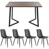 A dining table and four chairs shown against a white background. Podgląd zdjęcia produktu