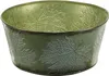Pflanzschale Herbstdeko Ahornblätter Metalltopf grün Ø25cm Produktbild-Vorschau 1