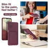Collage of images showing a phone case with a card slot, a woman making a contactless payment, and a person using a phone with the case. Produktbild-Vorschau