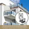 Balkonfächerhalter aus Edelstahl für Balkongeländer rund Produktbild-Vorschau 2