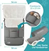 MONZANA® Fußsack für Kinderwagen Baby Winter mit Handwärmer Produktbild-Vorschau 2