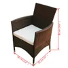 set da pranzo da giardino 9 pezzi con cuscini in poly Anteprima dell’immagine prodotto 7