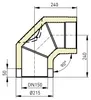 Raik Coltherm Rauchrohrbogen 150mm schwarz doppelwandig 90° Produktbild-Vorschau 7
