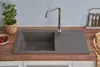 Einbauspüle Küchenspüle Spüle Granit Mineralite 78 x 44 Produktbild-Vorschau 2