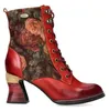 Laura Vita Damen Leder-Schnürstiefelette mit Bobine-Absatz Produktbild-Vorschau 6