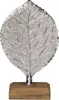 Dekoobjekt Blatt Aluminium 22cm Skulptur Statue Dekofigur Produktbild-Vorschau 1