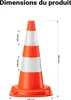 Wiltec Cône de signalisation 50 cm – 500 x 290 x 290 mm – Voir les images du produit 3