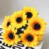 1 Bouquet 7 Köpfe Künstliche Sonnenblume Kunstseidenblumen Produktbild-Vorschau 4