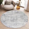 Tapis SKY Rond Moderne Gris Beige Bleu Salon 160 x 160 cm Voir les images du produit 1