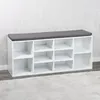 KESPER Schuhschrank weiß mit Sitzkissen grau, 9230713 Produktbild-Vorschau 1