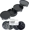 4X 53,6mm Nabenkappen Felgen Deckel Radnaben Kappen Schwarz Produktbild-Vorschau 1