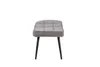 A gray upholstered stool with black metal legs is shown against a white background. Náhled obrázku produktu