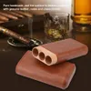 Mini-humidor portable en bois avec 3 tubes, étui à Voir les images du produit 4