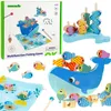 Tooky Hračka Dřevěná velryba a ryba Multifunkční hra 4 v 1 Náhled obrázku produktu 1