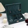 Coffret à bijoux, boîte à bijoux en velours avec 2 niveaux, Voir les images du produit 9