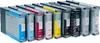A row of ink cartridges for an Epson printer. Produktbild-Vorschau