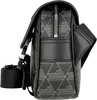 A side view of a black and white patterned messenger bag. Anteprima dell’immagine prodotto