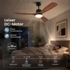 Deckenventilator mit Beleuchtung und Fernbedienung, Φ132cm Produktbild-Vorschau 5