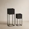 Zestaw 2 doniczek kwadratowych na stojaku, 20 x 20 x 60 cm Podgląd zdjęcia produktu 4