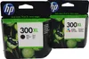Two HP 300XL ink cartridges in their original packaging, displayed against a white background. Produktbild-Vorschau