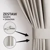 Zasłona blackout 90% na taśmie z szarfą 140x175 j. beżowa Podgląd zdjęcia produktu 3