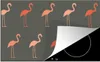 KitchenYeah© Herdabdeckplatte Flamingo - Vogel - Muster , Produktbild-Vorschau 1