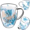 KADAX bicchieri da caffè a doppia parete 350ml, 1 set, blu, Anteprima dell’immagine prodotto 1