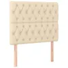 Boxspringbett mit Matratze Creme 90x190 cm Stoff Produktbild-Vorschau 5