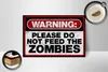 Holzschild Spruch 18x12cm warning please do not Zombies Produktbild-Vorschau 3