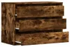 vidaXL Komoda z szufladami dąb wędzony 80x41x58 cm materiał Podgląd zdjęcia produktu 5