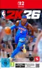 A basketball player in a blue and orange uniform dribbling a basketball, with game-related text and logos. Produktbild-Vorschau