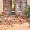 Set tavolo da giardino bistrot pieghevole in acciaio con 2 Anteprima dell’immagine prodotto 3
