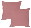 Kissenbezug 2er Set altrosa 60x60 cm Struktur Leinenoptik Produktbild-Vorschau 1