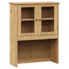 A pine wood hutch with glass doors. Voir les images du produit