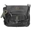 A black Rieker women's crossbody bag with a decorative 'R' charm and plaid pocket detail. Náhled obrázku produktu