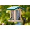 Vogelfutterhaus, grünes Spitzdach mit Acrylglasfuttersilo Produktbild-Vorschau 2