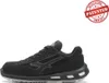 A black safety shoe with gray accents, shown from the side against a white background. A red circular stamp indicating 'PATENTED PROPERTY' is in the upper right corner. Voir les images du produit