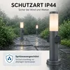 LED Sockelleuchte, Edelstahl, 2x Steckdose, H 45 cm Produktbild-Vorschau 4