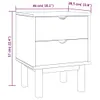 vidaXL Table de nuit OTTA Marron & Gris 45x39x57 cm Pin Voir les images du produit 10