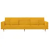 Maison Exclusive - Schlafsofa 2-Sitzer mit 2 Kissen Gelb Produktbild-Vorschau 4