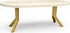 Ausziehbarer runder Esstisch KASCHMIR Ø100–300 cm – Goldene Produktbild-Vorschau 8