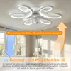 Ventilador de techo moderno con iluminación, diámetro de 65 Vista previa de la imagen del producto 4
