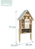 Relaxdays – domek dla owadów z podstawką, drewno, dach z Podgląd zdjęcia produktu 4