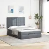 Ottoman-Bett mit Matratzen & LEDs Dunkelgrau 140x200 cm Produktbild-Vorschau 3