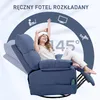 Fotel relaksacyjny HOMCOM z masażem, fotel TV z funkcją Podgląd zdjęcia produktu 5