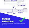 Klemmstange Weiß 80-125cm ausziehbar, Ø22/25mm, Produktbild-Vorschau 2