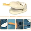 A collage of images showing a dumpling maker and its details. Produktbild-Vorschau
