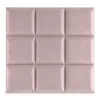 A flat lay of nine pink upholstered wall panels arranged in a 3x3 grid. Anteprima dell’immagine prodotto